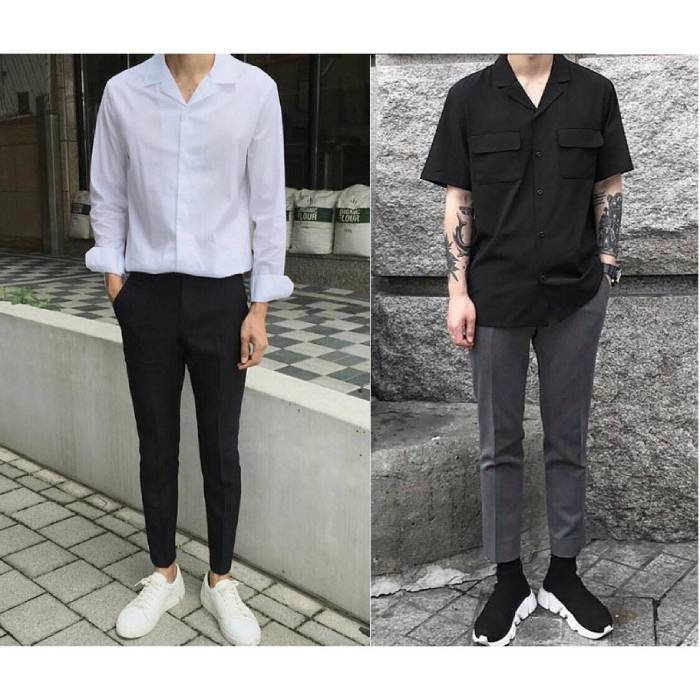 Sơ mi đen mix cùng quần Âu lịch lãm, đậm chất quý ông Trang Chủ Fly88.Com Uy Tín Đẳng Cấp Số 1 Châu Á