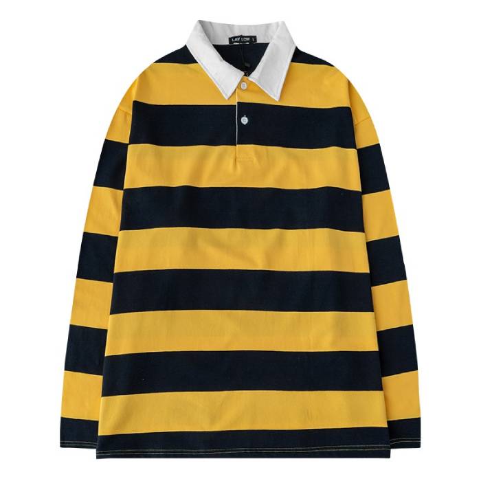 Áo polo Trang Chủ Fly88.Com Uy Tín Đẳng Cấp Số 1 Châu Á kẻ sọc vàng cho ngày Trang chính thức của nhà cái FLY88 đầy năng lượng