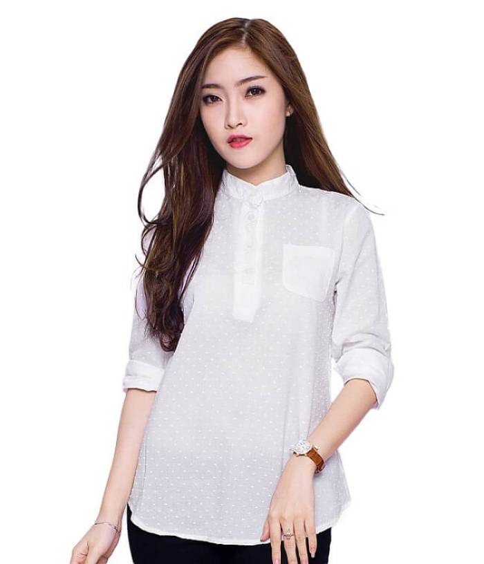 Mẫu FLY88 tặng nạp đầu 188K màu trắng thanh lịch dáng thụng 
