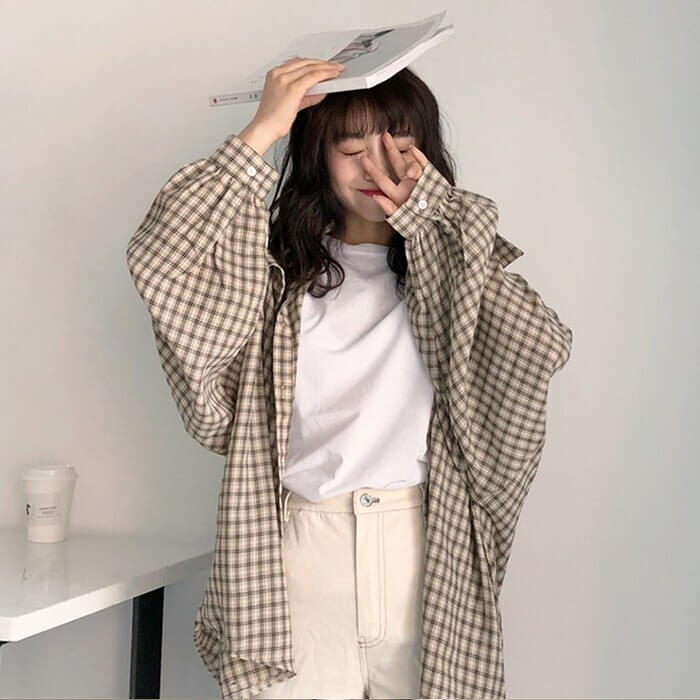 Mẫu FLY88 tặng nạp đầu 188K kẻ caro dáng rộng năng động 