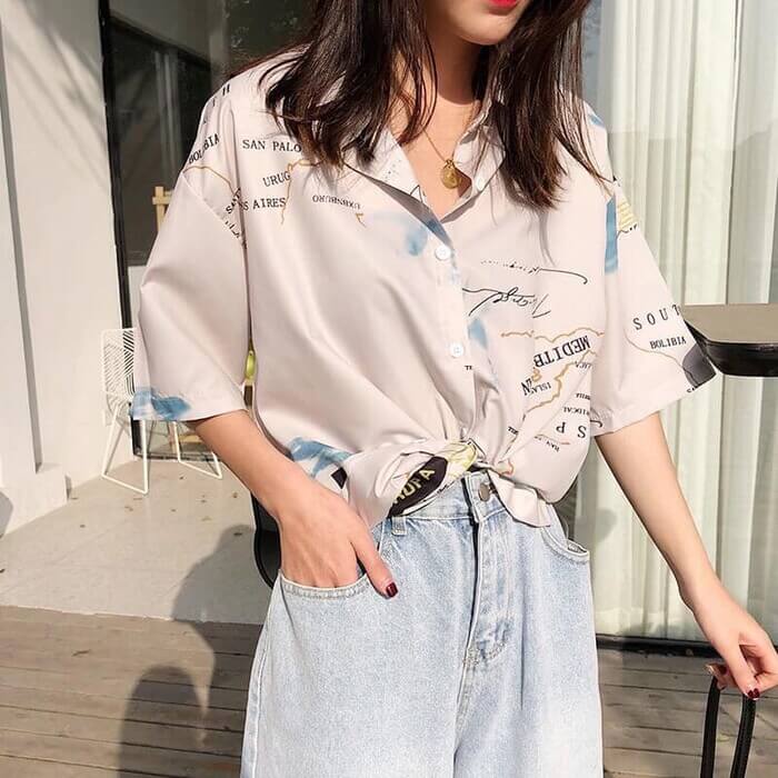 Mẫu FLY88 tặng nạp đầu 188K nữ form rộng tay ngắn trẻ trung 