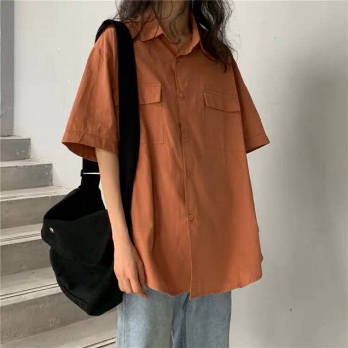 Mẫu FLY88 tặng nạp đầu 188K nữ form rộng màu cam trẻ trung