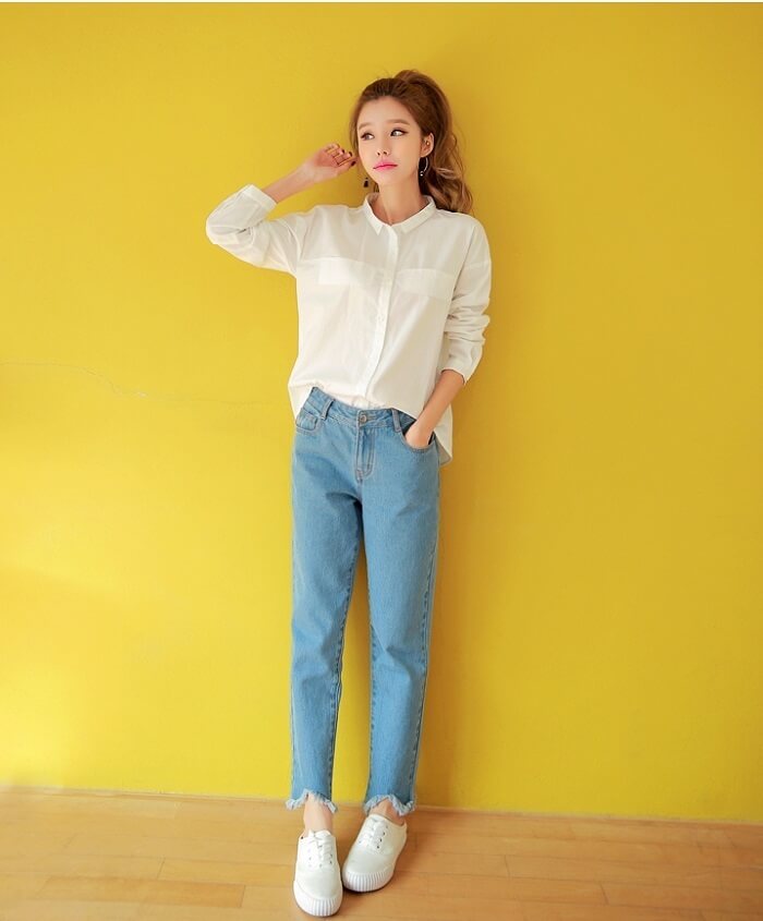 Năng động hơn khi kết hợp cùng quần jean, FLY88 tặng nạp đầu 188K trắng