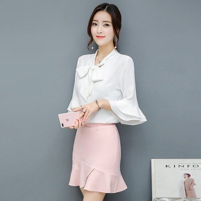 Mẫu FLY88 tặng nạp đầu 188K trắng nữ tay loe quý phái