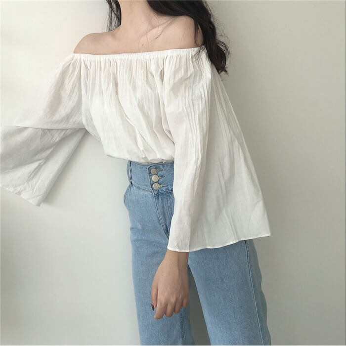 Mẫu FLY88 tặng nạp đầu 188K nữ trắng kiểu trễ vai cuốn hút