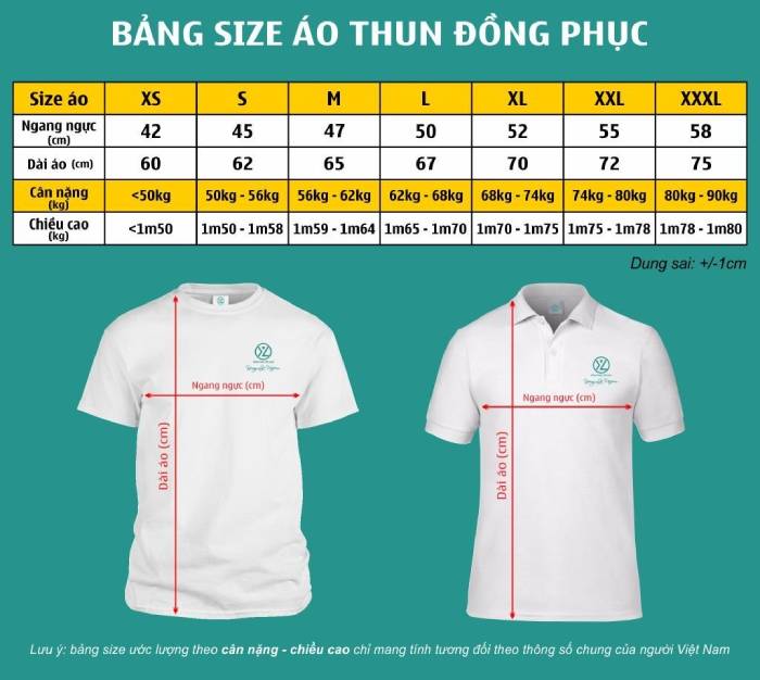 Bảng size Flyok.vip truy cập ngay công ty tiêu chuẩn theo so đo cơ thể, chiều cao, cân nặng