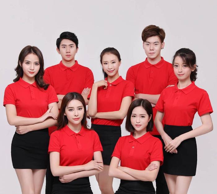 Mẫu Fly88 com giải trí trực tuyến polo cổ bẻ màu đỏ nổi bật dành cho công ty