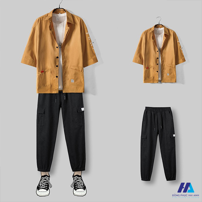 Phối FLY88 tặng nạp đầu 188K màu vàng cho nam với quần kaki túi hộp