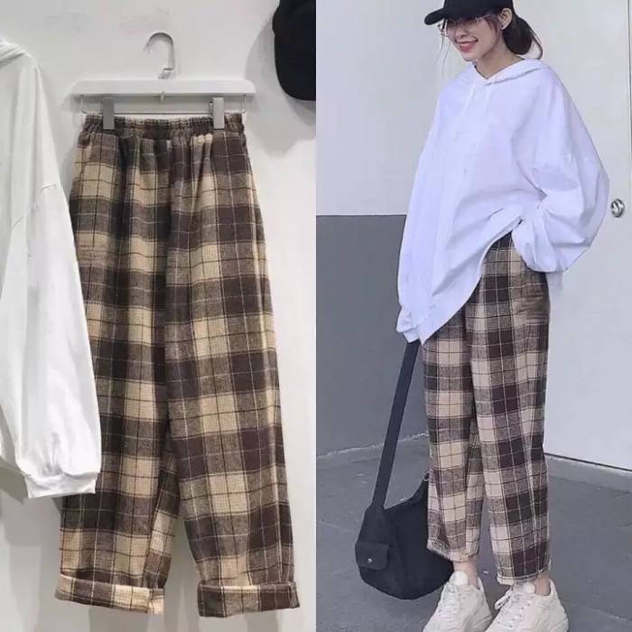 Mix cùng quần kẻ sọc cá tính siêu HOT