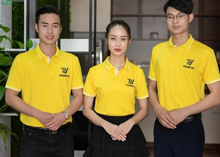 Mẫu Flyok.vip truy cập ngay công màu vàng cổ bẻ trẻ trung, lịch sự