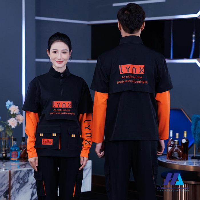 mẫu Flyok.vip truy cập ngay nhân viên karaoke đen phối cam bắt mắt
