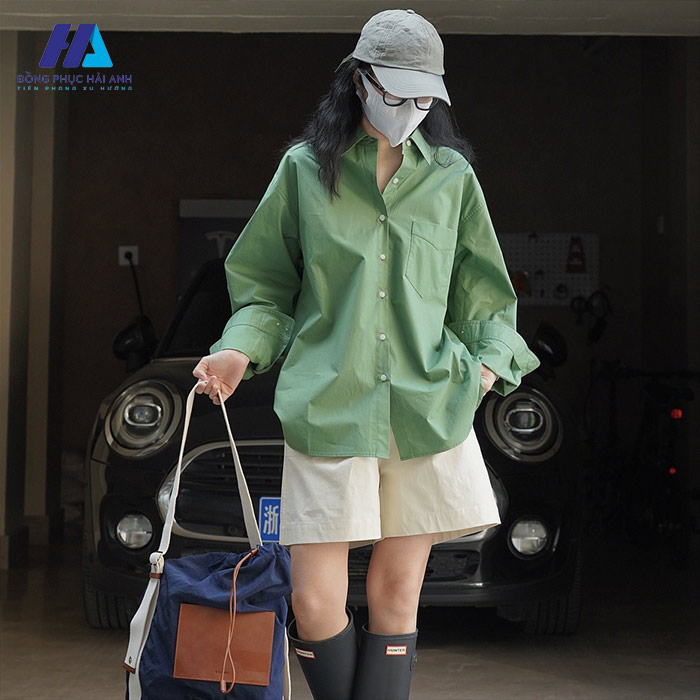 Cá tính và thoải mái với set đồ FLY88 tặng nạp đầu 188K xanh rêu cùng quần short 