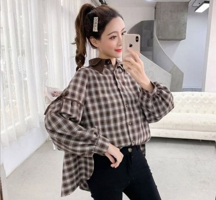 Sơ mi họa tiết caro tinh nghịch cho chị em Fly88 com cá cược WC 2026