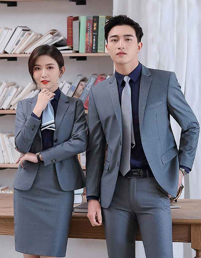 Mẫu bộ đồ vest Trang Chủ Fly88.Com Uy Tín Đẳng Cấp Số 1 Châu Á màu ghi xám đẹp cho cả nam và nữ
