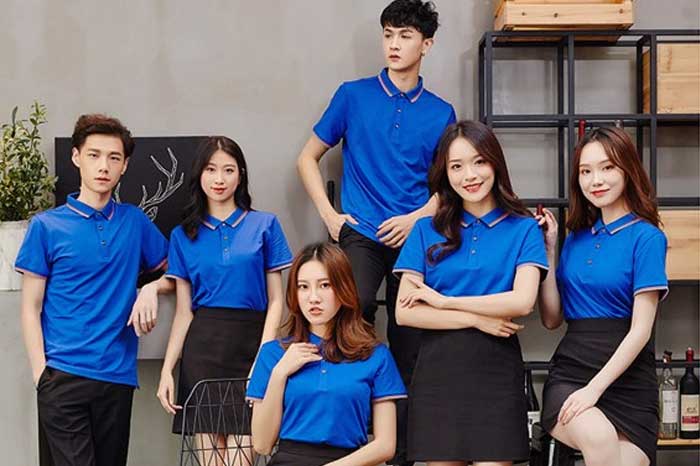 May và thiết kế áo công ty tại Hà Nội Fly88 com giải trí trực tuyến polo cổ bẻ xanh đậm đầy năng động