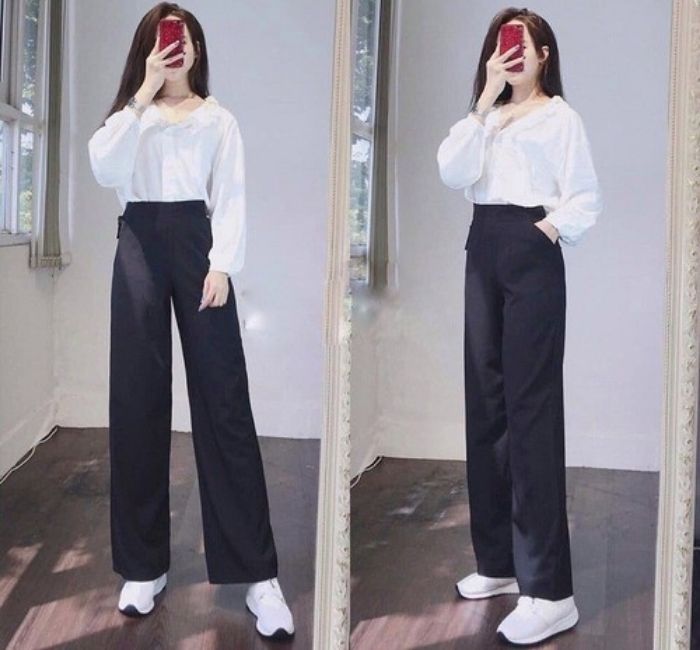 Quần Trang Chủ Fly88.Com Uy Tín Đẳng Cấp Số 1 Châu Á lưng cao phối áo dáng ôm gọn gàng