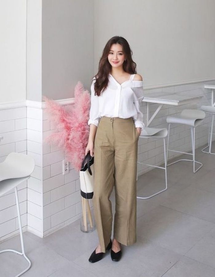 Mẫu quần vải Trang Chủ Fly88.Com Uy Tín Đẳng Cấp Số 1 Châu Á phong cách ống rộng
