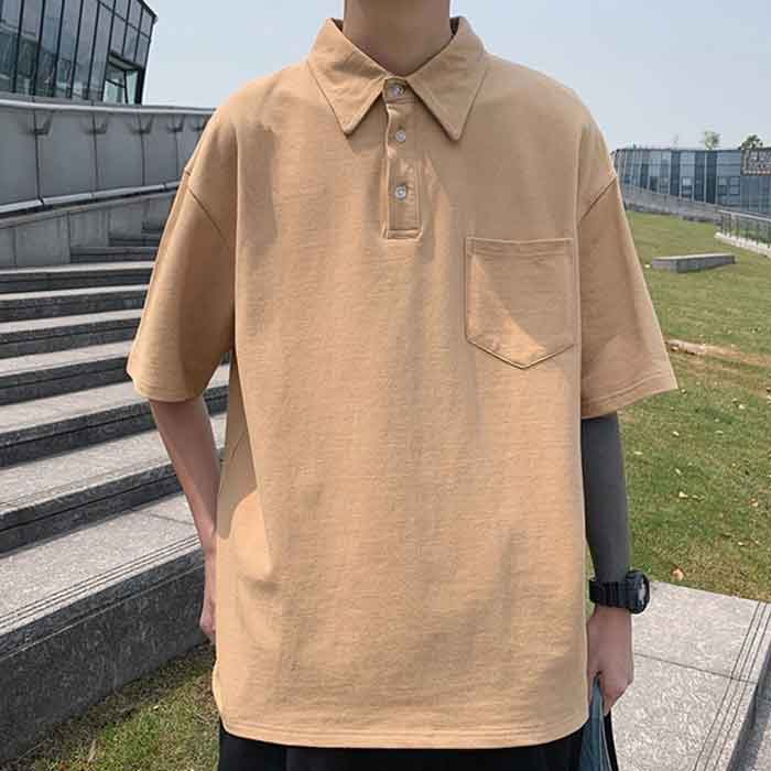 Mẫu Fly88 com giải trí trực tuyến polo túi ngực nam trẻ trung đơn giản