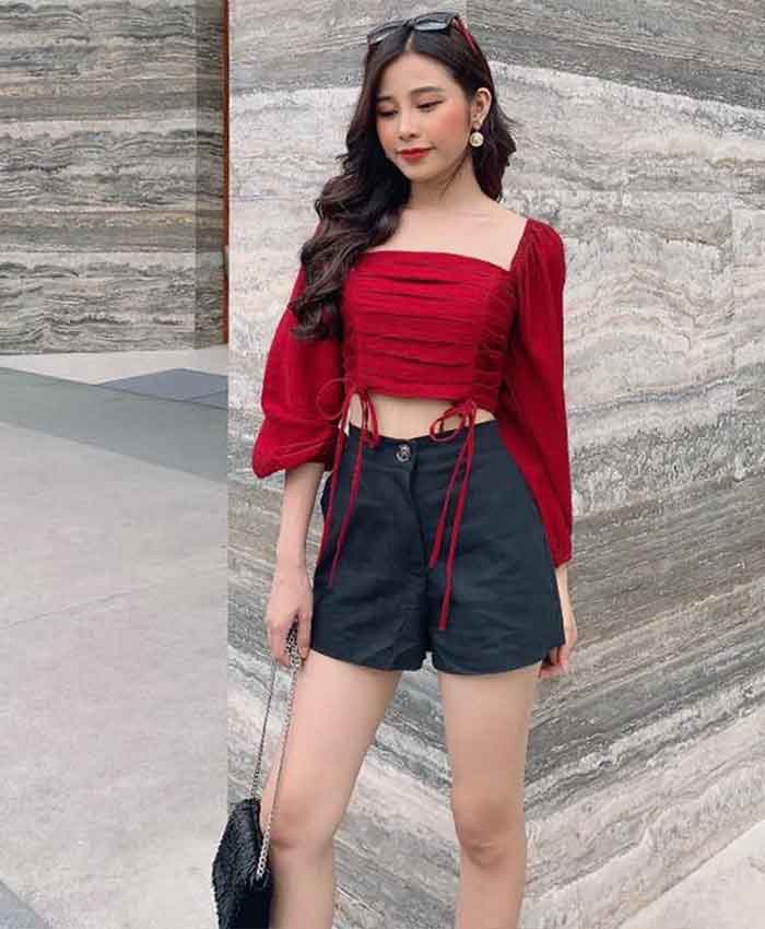 Trang phục xuống phố nóng bỏng với sắc đỏ
