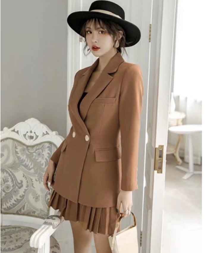 Thời thượng áo vest phối Fly88com code khuyến mãi xếp ly thời thượng