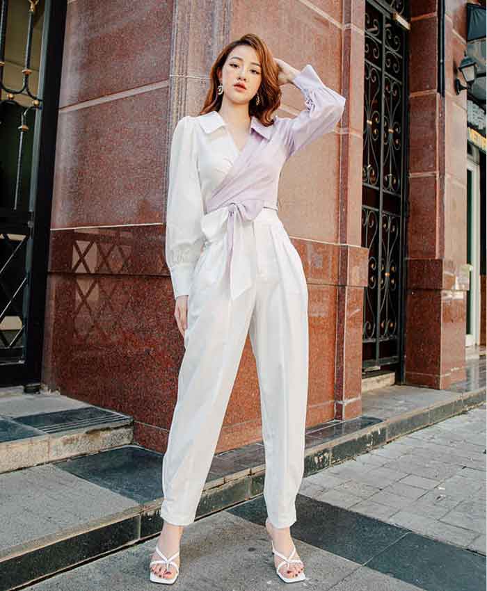 Áo sơ mi cách điệu với Fly8888 Đăng ký tài khoản hiện đại rất hợp với quần ống rộng