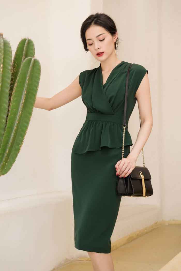 Đầm peplum đơn sắc cho các quý bà Fly88 com cá cược WC 2026