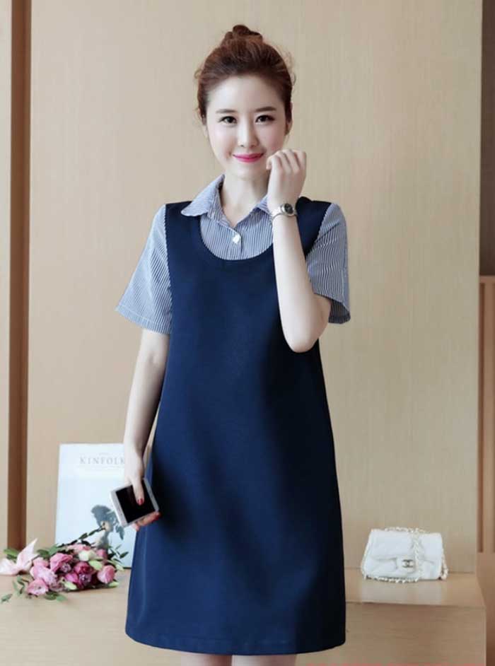 Đầm Trang Chủ Fly88.Com Uy Tín Đẳng Cấp Số 1 Châu Á dáng suông thích hợp cho chị bầu bì trong mọi giai đoạn thai kỳ