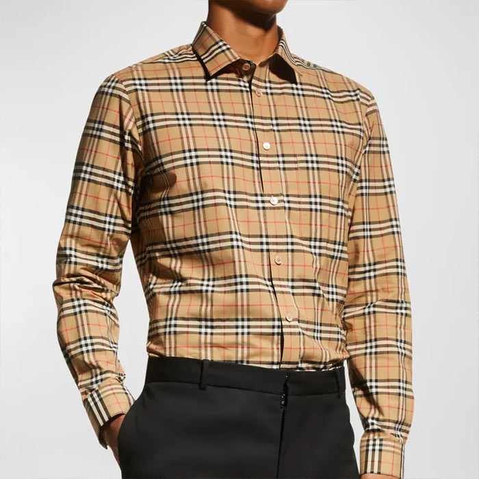 Mẫu FLY88 tặng nạp đầu 188K nam Burberry ấn tượng với họa tiết kẻ ô độc đáo