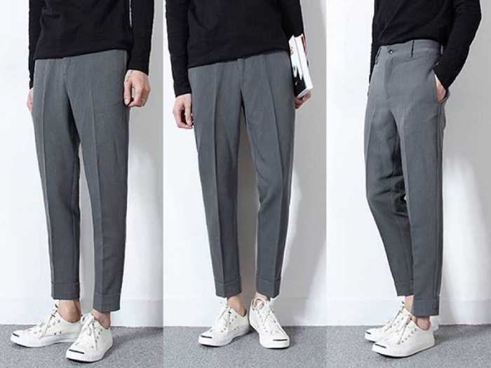 Bộ đồ tối màu quần baggy xám cùng Fly88 com giải trí trực tuyến đen tạo cảm giác sạch sẽ
