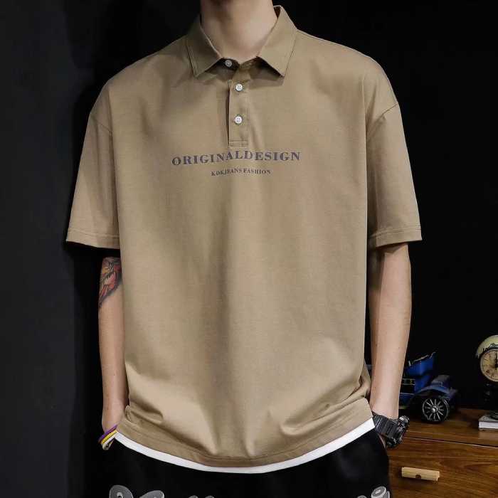 Mẫu Fly88 com giải trí trực tuyến form rộng polo màu nâu chỉn chu