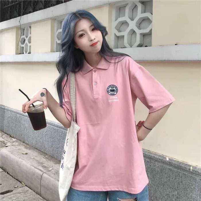 Mẫu Fly88 com giải trí trực tuyến tay lửng polo màu hồng nữ tính
