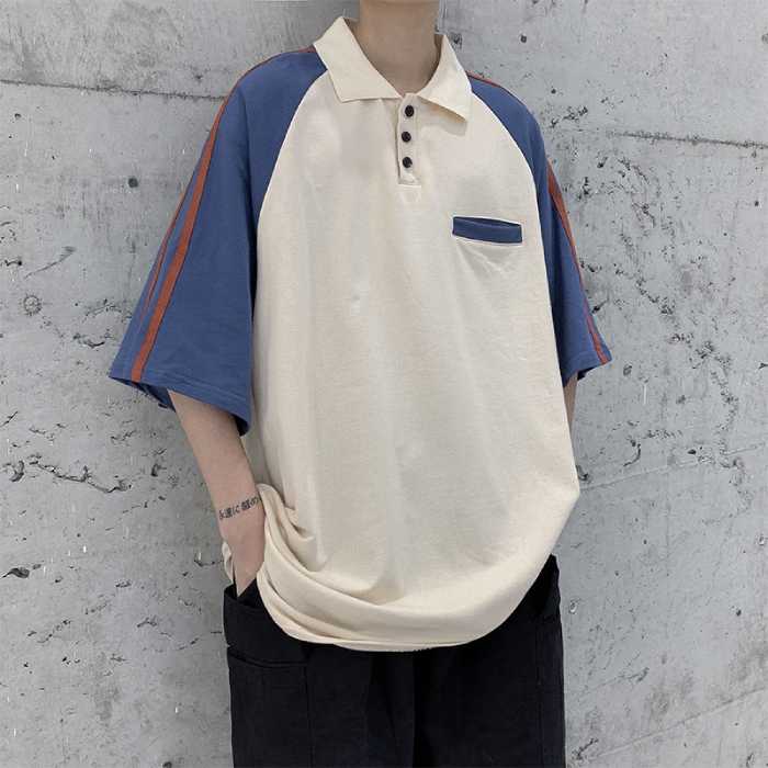 Áo polo form rộng mix quần jogger nam tính