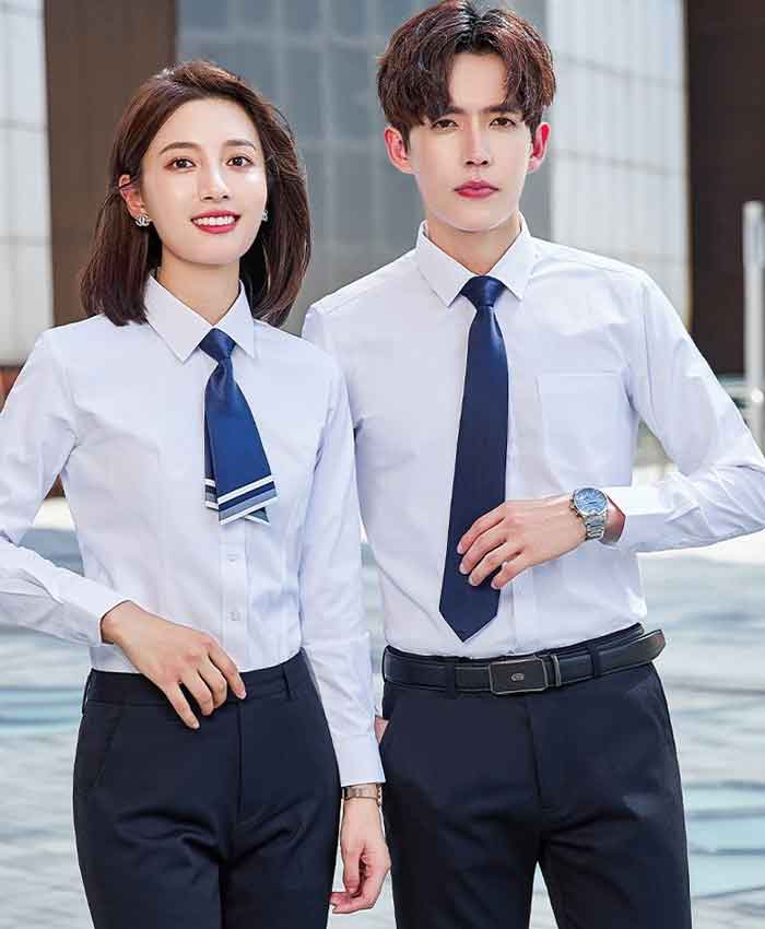 Mẫu sơ mi dài tay trắng chuyên nghiệp