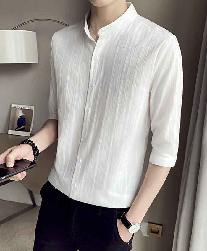 Sơ mi nam thời trang Nhà Cái FLY88.COM Xanh Chín, Uy Tín Tặng 188k Flai88 cá cược thể thao dáng cổ tàu