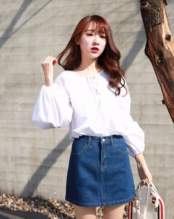 Kết hợp FLY88 tặng nạp đầu 188K cùng váy jean tạo nên sự thuần khiết cho nàng