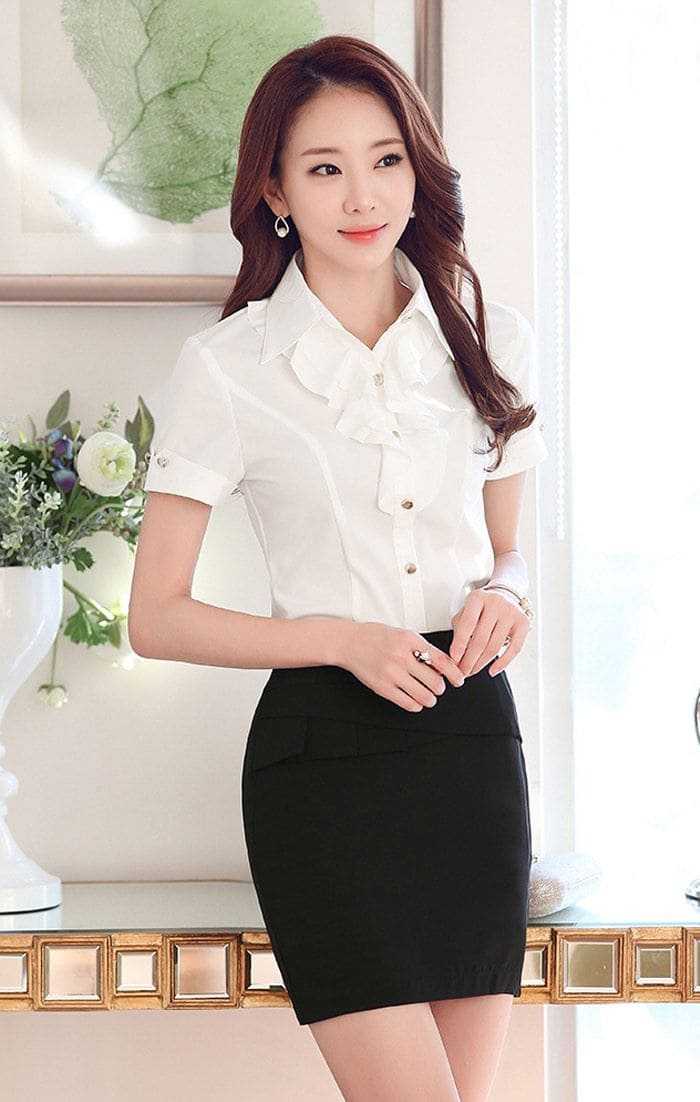 FLy88 quaytay.tv bóng đá sơ mi trắng ngắn tay bèo nhún dịu dàng