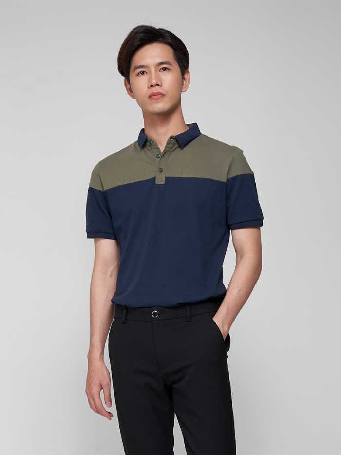Áo thun polo Trang Chủ Fly88.Com Uy Tín Đẳng Cấp Số 1 Châu Á lacoste phối hai màu xanh rêu và than đẹp