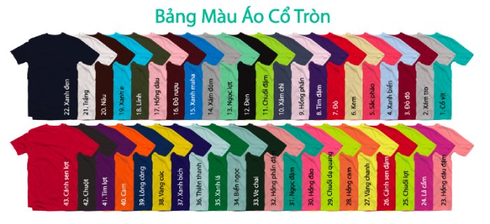 Bảng màu Fly88 com giải trí trực tuyến cổ tròn đa dạng sắc màu