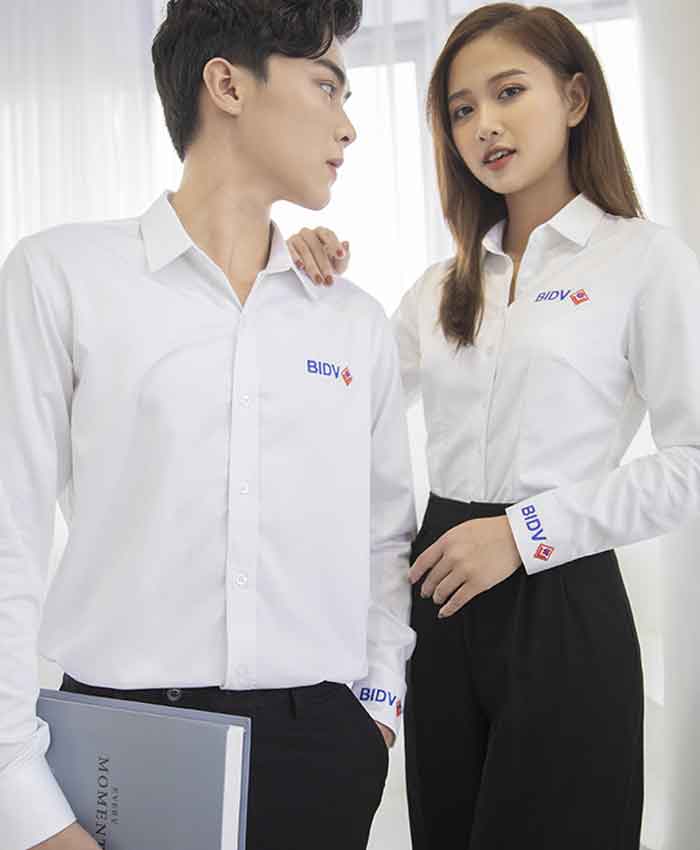 Sản phẩm sơ mi dài tay Flai88 nhà cái OkVip nhân viên ngân hàng BIDV