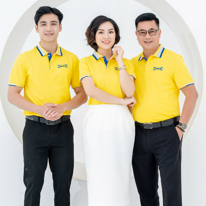 Áo polo Nhà Cái FLY88.COM Xanh Chín, Uy Tín Tặng 188k dáng suông màu vàng được thiết kế theo form dáng basic