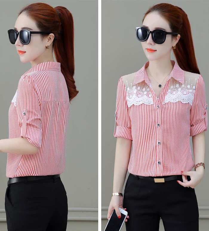 Áo sơ mi nữ Trang Chủ Fly88.Com Uy Tín Đẳng Cấp Số 1 Châu Á phối ren cho cô nàng sành điệu