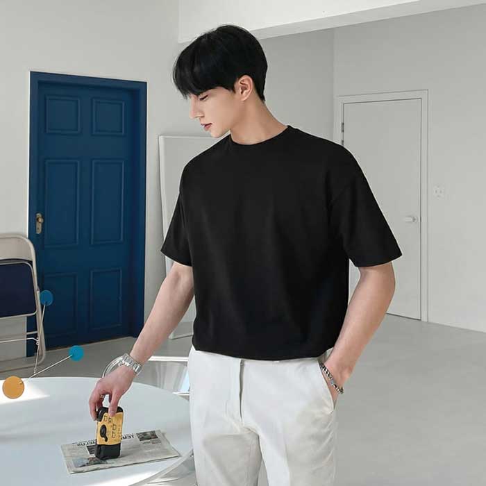 Mẫu Fly88 com giải trí trực tuyến nam cổ tròn phong cách Hàn Quốc