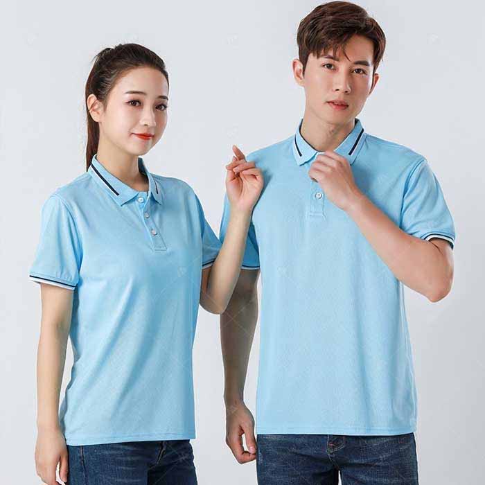 Áo polo màu xanh vải hato dành cho cả nam và nữ