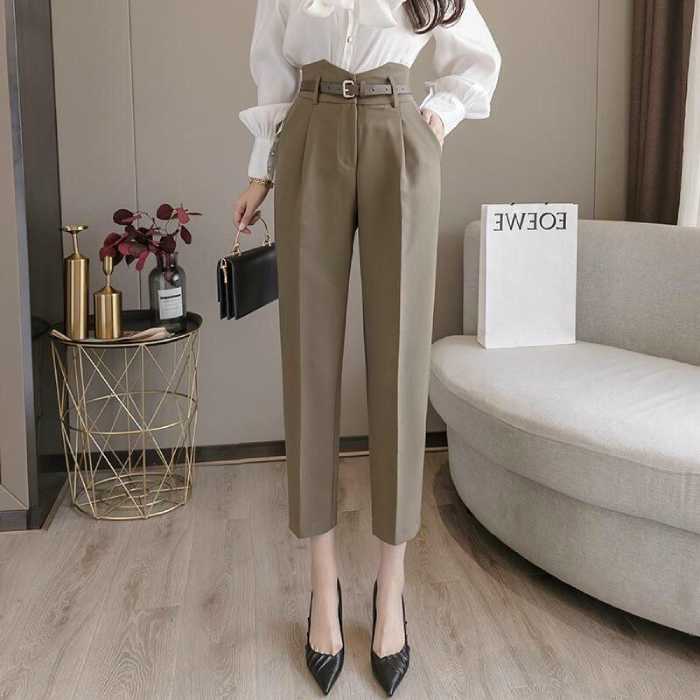 Mẫu quần Trang Chủ Fly88.Com Uy Tín Đẳng Cấp Số 1 Châu Á lưng cao màu nâu tây cực xinh