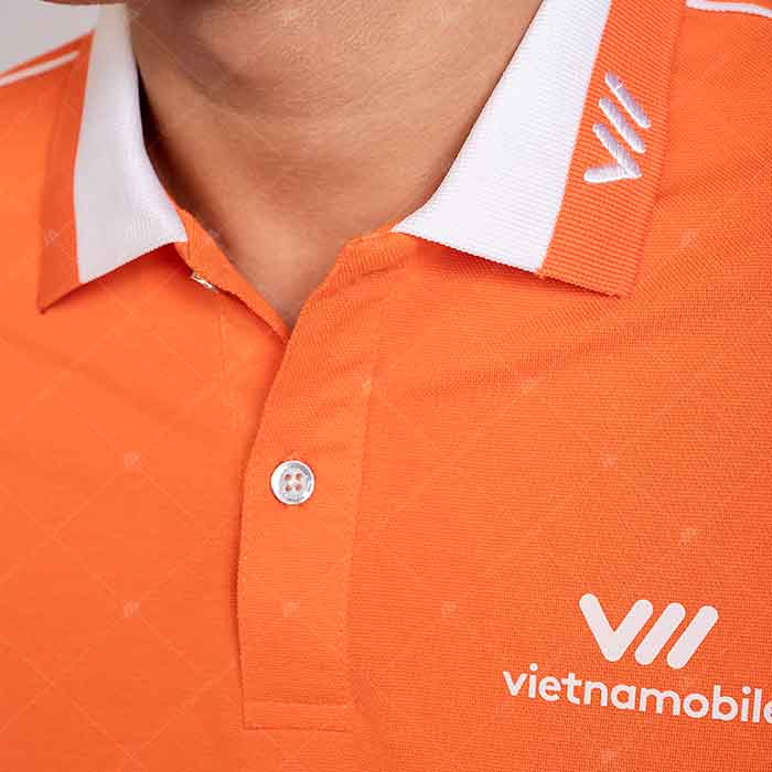 FLy88 quaytay.tv bóng đá công ty cổ phần viễn thông di động Vietnamobile được thêu logo trên cổ và in trước ngực