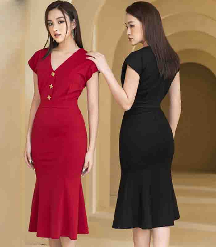 Các kiểu đầm Trang Chủ Fly88.Com Uy Tín Đẳng Cấp Số 1 Châu Á trẻ trung, dáng váy đuôi cá làm nổi bật vòng 3 quyến rũ