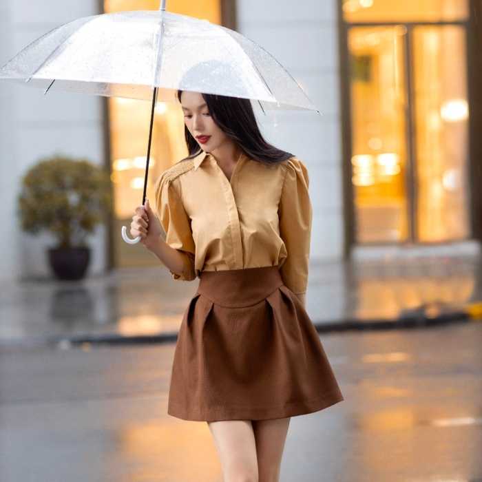 Chân váy chữ A phối cùng FLY88 tặng nạp đầu 188K đơn giản nhưng vẫn rất cuốn hút và lịch sự