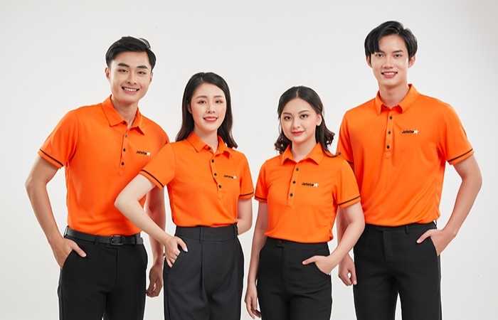 Áo polo Nhà Cái FLY88.COM Xanh Chín, Uy Tín Tặng 188k Kim Anh với màu cam bắt mắt