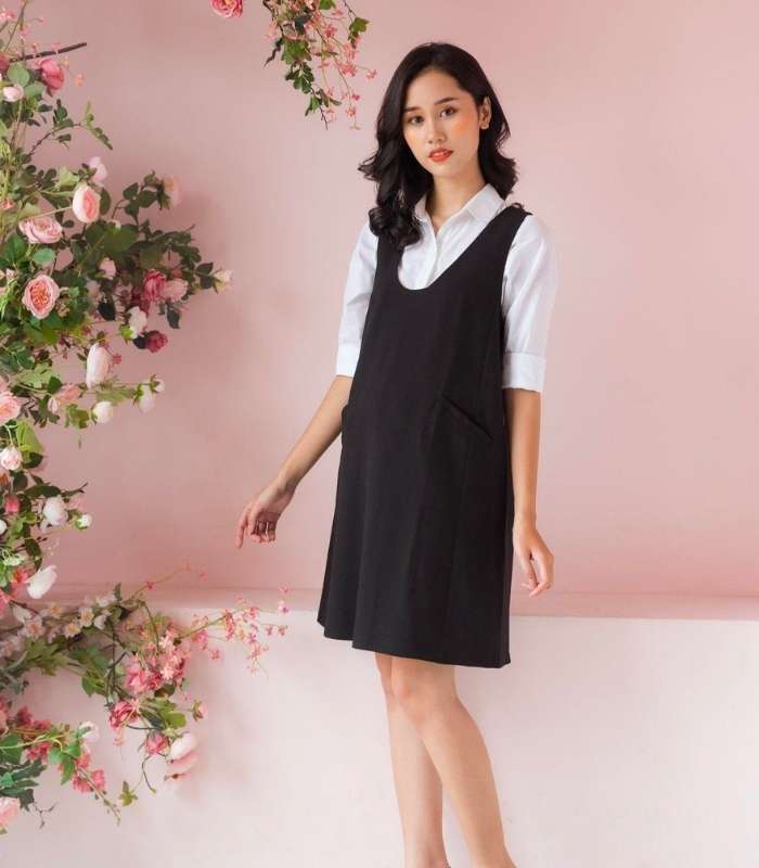 Trang phục bầu Trang Chủ Fly88.Com Uy Tín Đẳng Cấp Số 1 Châu Á phối yếm tiện lợi cho chị em