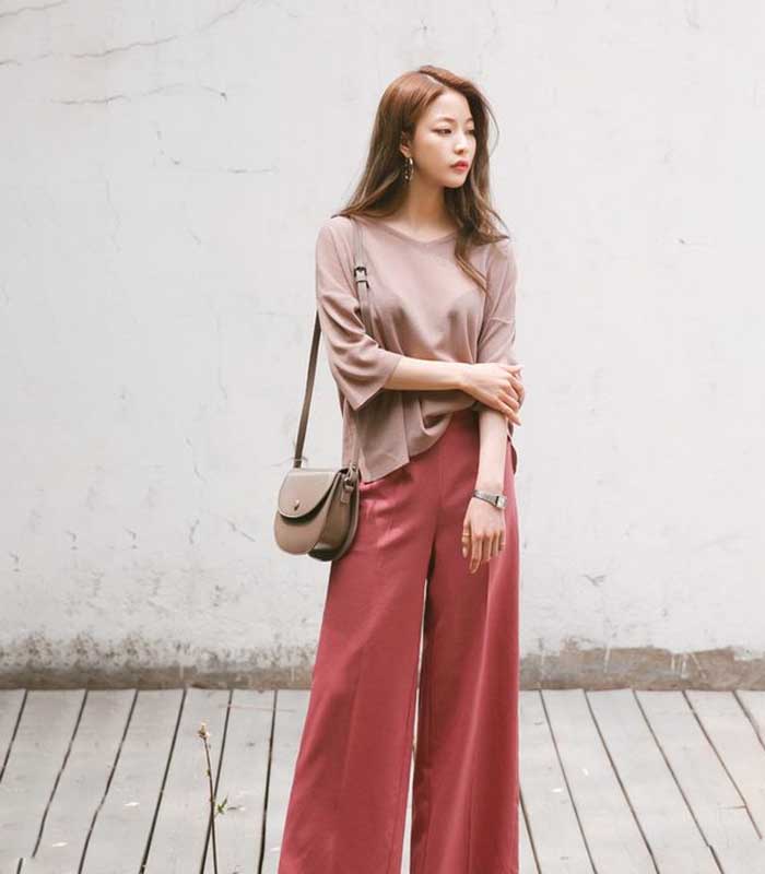 Outfit đơn giản, xinh đẹp với Fly88 com giải trí trực tuyến và quần ống suông